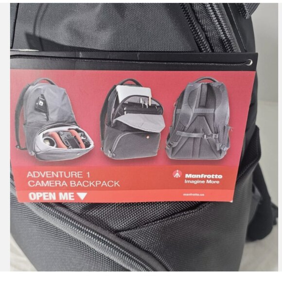 NEW! Manfrotto MB MA-A1-15 Adventure 1 Camera Backpack w/Rain Cover - Picture 13 of 14